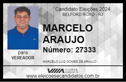 Candidato MARCELO ARAUJO 2024 - BELFORD ROXO - Eleições