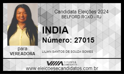 Candidato INDIA 2024 - BELFORD ROXO - Eleições