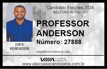 Candidato PROFESSOR ANDERSON 2024 - BELFORD ROXO - Eleições