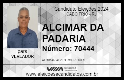 Candidato ALCIMAR DA PADARIA 2024 - CABO FRIO - Eleições