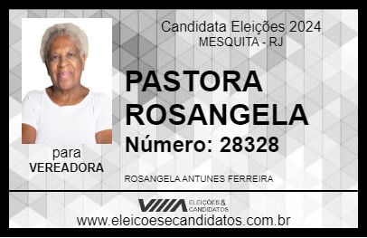 Candidato PASTORA ROSANGELA 2024 - MESQUITA - Eleições