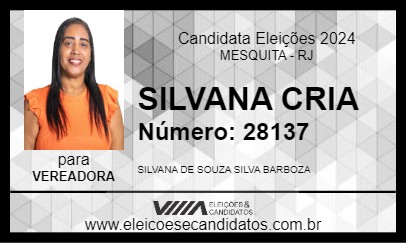 Candidato SILVANA CRIA 2024 - MESQUITA - Eleições