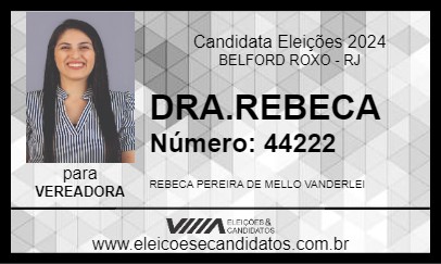 Candidato DRA.REBECA 2024 - BELFORD ROXO - Eleições