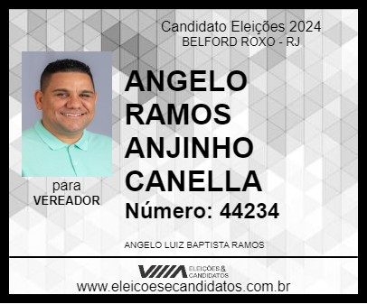 Candidato ANGELO RAMOS ANJINHO 2024 - BELFORD ROXO - Eleições