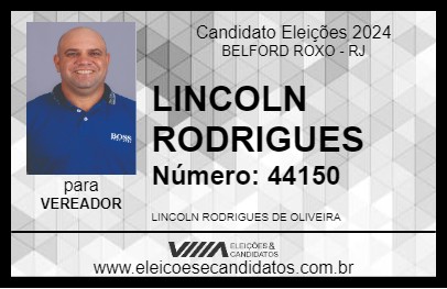 Candidato LINCOLN RODRIGUES 2024 - BELFORD ROXO - Eleições