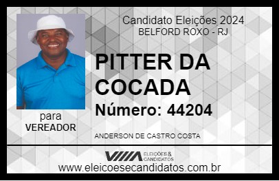 Candidato PITTER DA COCADA 2024 - BELFORD ROXO - Eleições