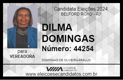 Candidato DILMA DOMINGAS 2024 - BELFORD ROXO - Eleições