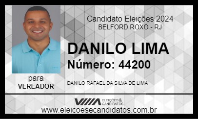 Candidato DANILO LIMA 2024 - BELFORD ROXO - Eleições