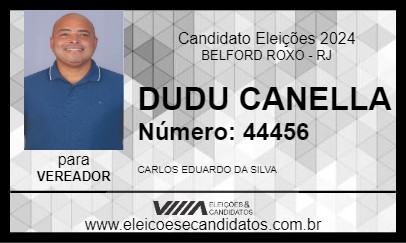 Candidato DUDU CANELLA 2024 - BELFORD ROXO - Eleições