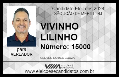 Candidato VIVINHO LILINHO 2024 - SÃO JOÃO DE MERITI - Eleições