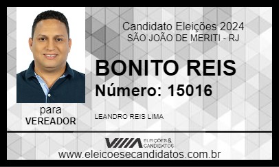 Candidato BONITO REIS 2024 - SÃO JOÃO DE MERITI - Eleições