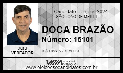 Candidato DOCA BRAZÃO 2024 - SÃO JOÃO DE MERITI - Eleições