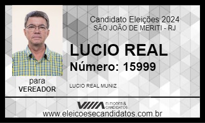 Candidato LUCIO REAL 2024 - SÃO JOÃO DE MERITI - Eleições