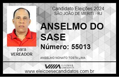 Candidato ANSELMO DO SASE 2024 - SÃO JOÃO DE MERITI - Eleições