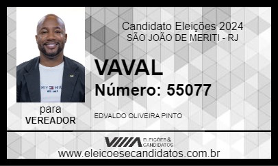 Candidato VAVAL 2024 - SÃO JOÃO DE MERITI - Eleições