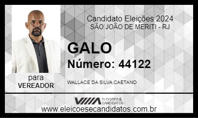 Candidato GALO 2024 - SÃO JOÃO DE MERITI - Eleições