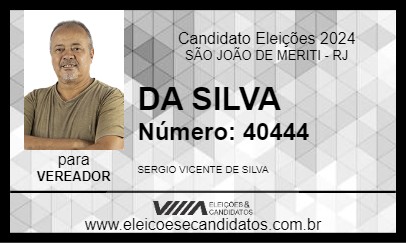 Candidato DA SILVA 2024 - SÃO JOÃO DE MERITI - Eleições