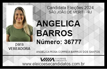 Candidato ANGELICA BARROS 2024 - SÃO JOÃO DE MERITI - Eleições