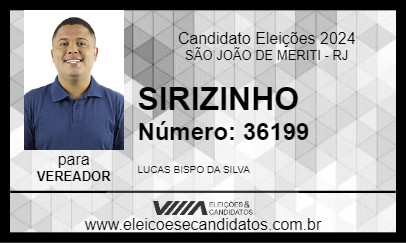 Candidato SIRIZINHO 2024 - SÃO JOÃO DE MERITI - Eleições