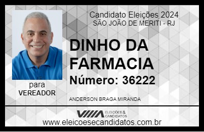 Candidato DINHO DA FARMACIA 2024 - SÃO JOÃO DE MERITI - Eleições