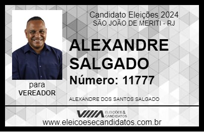 Candidato ALEXANDRE SALGADO 2024 - SÃO JOÃO DE MERITI - Eleições