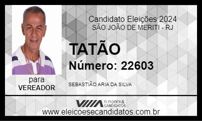 Candidato TATÃO 2024 - SÃO JOÃO DE MERITI - Eleições