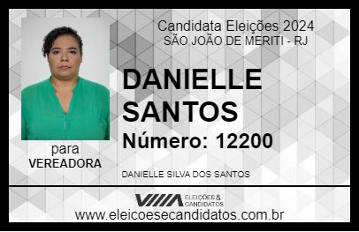 Candidato DANIELLE SANTOS 2024 - SÃO JOÃO DE MERITI - Eleições