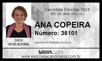 Candidato ANA COPEIRA 2024 - RIO DE JANEIRO - Eleições