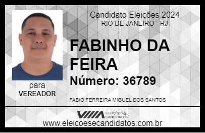 Candidato FABINHO DA FEIRA 2024 - RIO DE JANEIRO - Eleições