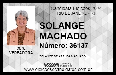 Candidato SOLANGE MACHADO 2024 - RIO DE JANEIRO - Eleições