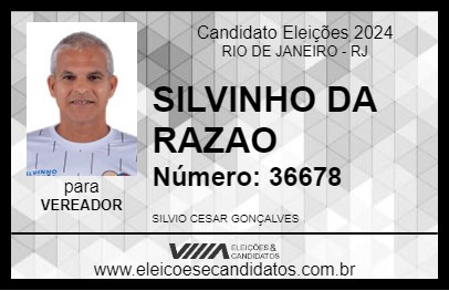 Candidato SILVINHO DA RAZAO 2024 - RIO DE JANEIRO - Eleições