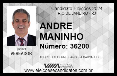 Candidato ANDRE MANINHO 2024 - RIO DE JANEIRO - Eleições