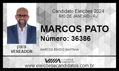 Candidato MARCOS PATO 2024 - RIO DE JANEIRO - Eleições