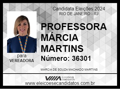 Candidato PROFESSORA MÁRCIA MARTINS 2024 - RIO DE JANEIRO - Eleições