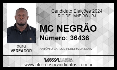 Candidato MC NEGRÃO 2024 - RIO DE JANEIRO - Eleições