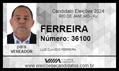 Candidato FERREIRA 2024 - RIO DE JANEIRO - Eleições