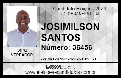 Candidato JOSIMILSON SANTOS 2024 - RIO DE JANEIRO - Eleições