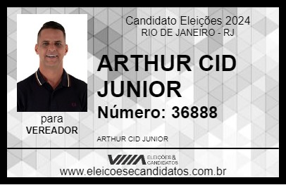 Candidato ARTHUR CID JUNIOR 2024 - RIO DE JANEIRO - Eleições