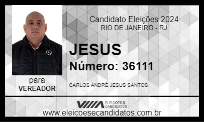 Candidato JESUS 2024 - RIO DE JANEIRO - Eleições