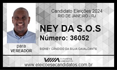 Candidato NEY DA S.O.S 2024 - RIO DE JANEIRO - Eleições