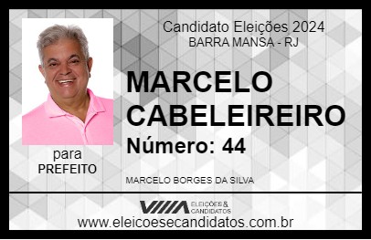 Candidato MARCELO CABELEIREIRO 2024 - BARRA MANSA - Eleições