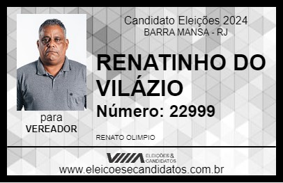 Candidato RENATINHO DO VILÁZIO 2024 - BARRA MANSA - Eleições