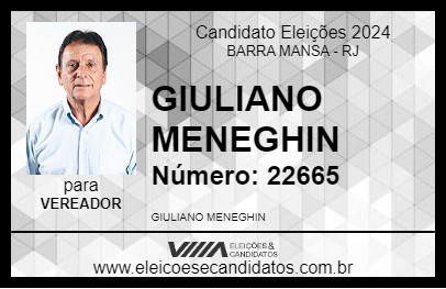 Candidato GIULIANO MENEGHIN 2024 - BARRA MANSA - Eleições