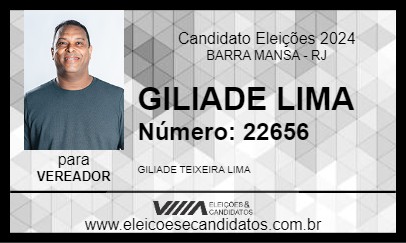 Candidato GILIADE LIMA 2024 - BARRA MANSA - Eleições