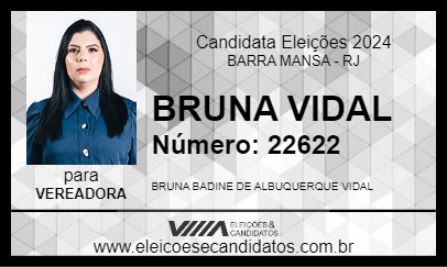 Candidato BRUNA VIDAL 2024 - BARRA MANSA - Eleições