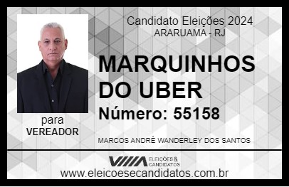 Candidato MARQUINHOS DO UBER 2024 - ARARUAMA - Eleições