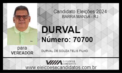 Candidato DURVAL 2024 - BARRA MANSA - Eleições