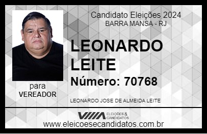 Candidato LEONARDO LEITE 2024 - BARRA MANSA - Eleições