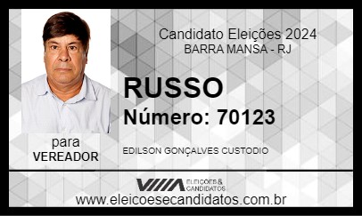 Candidato RUSSO 2024 - BARRA MANSA - Eleições