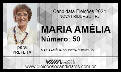 Candidato MARIA AMÉLIA 2024 - NOVA FRIBURGO - Eleições